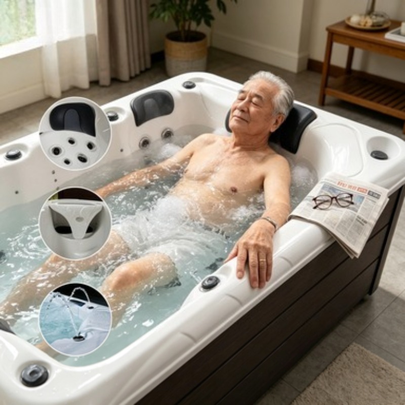 حوض استحمام للتدليك من الأكريل - مراجعة Hot Tub وسعره