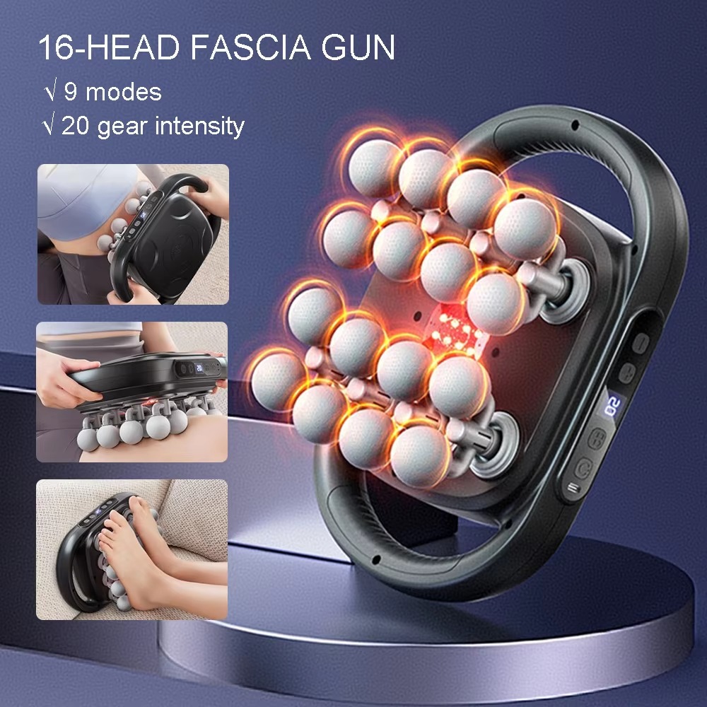 مسدس تدليك عالي التردد بـ 16 ر - مراجعة Massage Gun وسعره