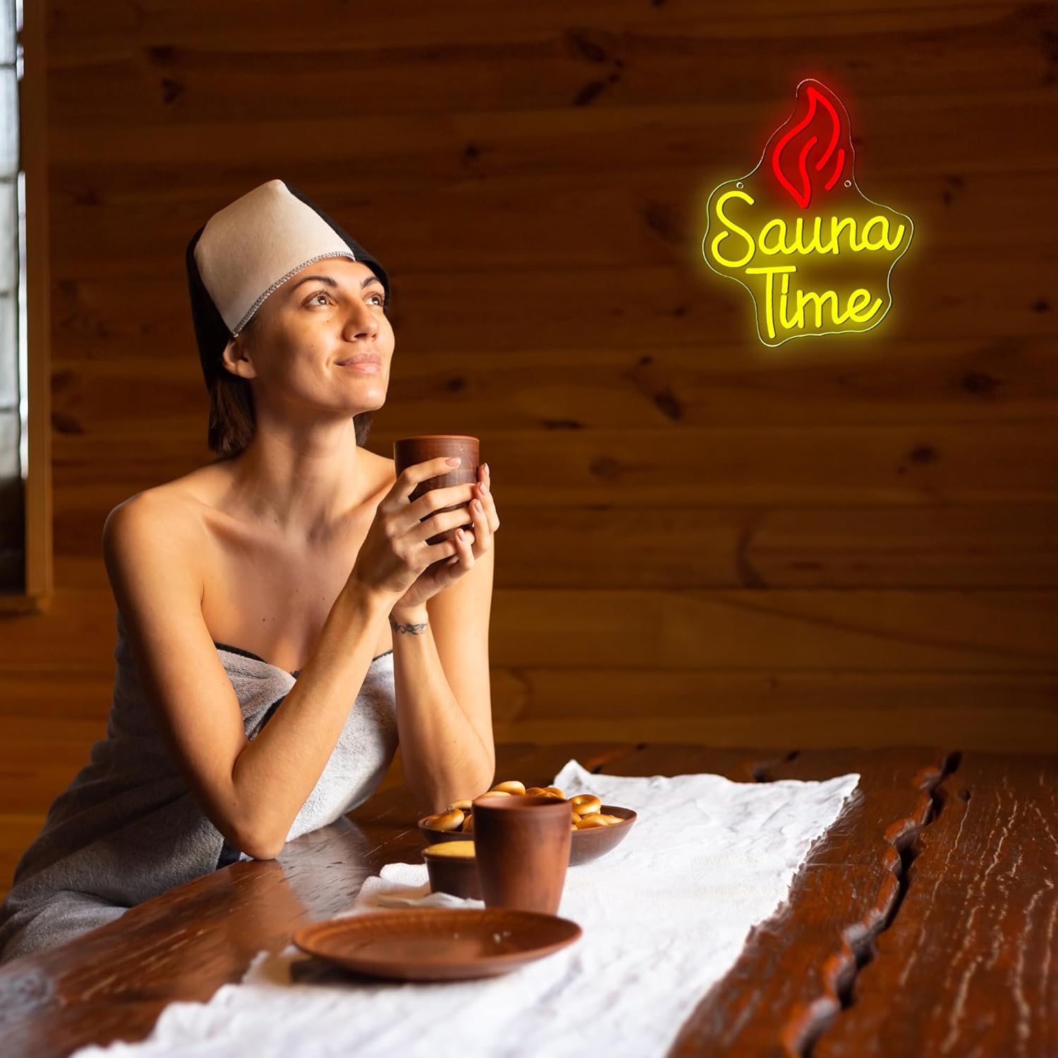 لافتة نيون LED لغرفة الساونا و - مراجعة Spa Wellness Gym وسعره